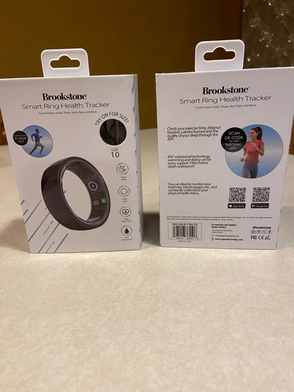 Brook stone smart ring health tracker size 10